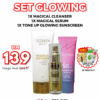 SET GLOWING (1x Sunscreen, 1x Serum, 1x Cleanser)